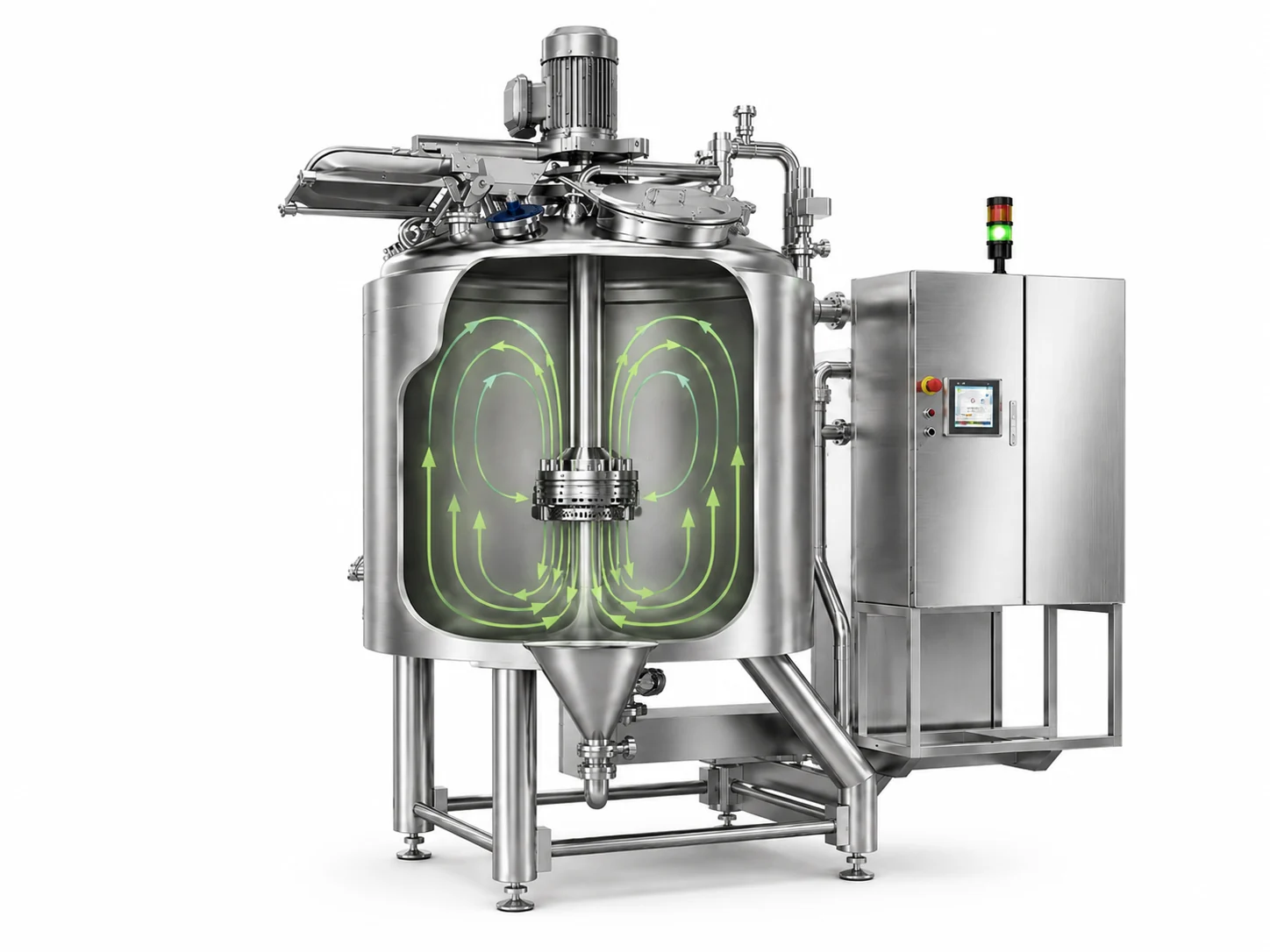 High-shear mixer — cutaway view showing the mixing element